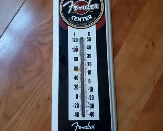 Lot 28: Fender Guitar Outdoor Thermometer