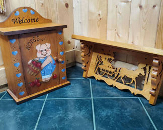 Lot 55: Wood Box And Shelf