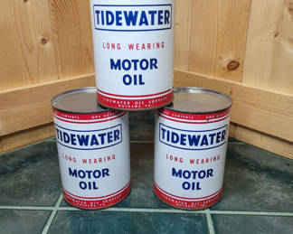 Lot 108: Tidewater Display Oil Cans