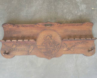 Lot 90: Antique Pub Pipe Rack