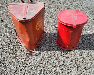 Lot 112: Oil Rag Cans.