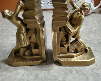 Lot 35: PM Craftsman "Colonial Librarian" Bookends.
