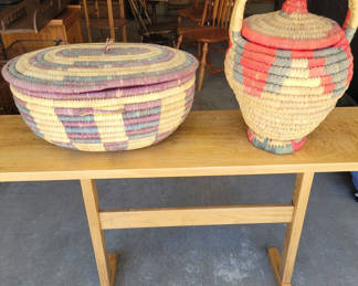 Lot 89: Two Baskets TABLE NOT INCLUDED.