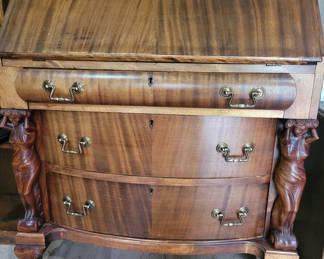 Lot 94: Wooden Secretary Desk with Drawers