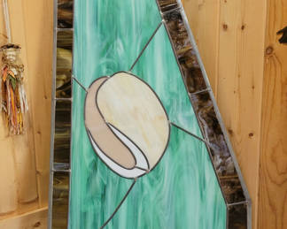 Lot 74: PNW Stained Glass #4 This Is Two Pieces Of Glass.