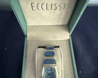 Lot 36: ECCLISSI blue strap wristwatch