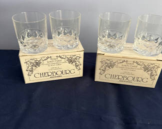 Lot 22: Cherbourg Lead Crystal Tumblers (2) with Boxes