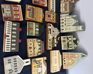 Lot 23: Cats Meow - Collection of wooden town-building blocks