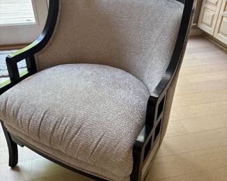 CURVED BACK UPHOLSTERED CHAIR