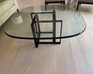 GLASS TOP COFFEE TABLE