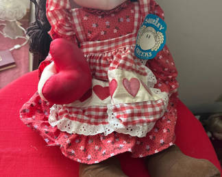 Lot 150: Heart-Patterned Rag Doll Plush with Tag