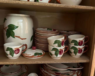Lot 168: Franciscan Cherry Pattern Earthenware Dinnerware Set