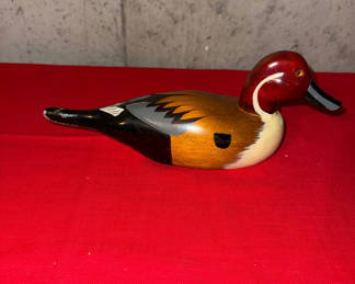 Lot 188: Wooden duck decoy figurine