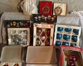 Lot 196: Assorted Christmas Ornaments and Holiday Figurines