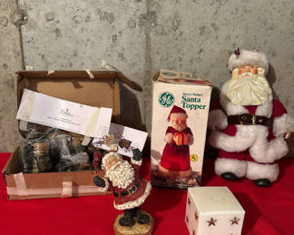 Lot 179: Christmas Santa decorations and lights