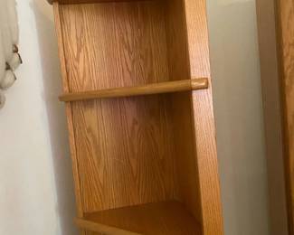 Light Oak Corner Shelving Unit Left