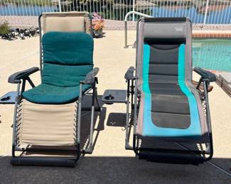 Two Reclining Outdoor Chairs