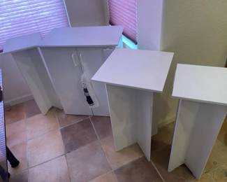 Four White Wooden Cabinets