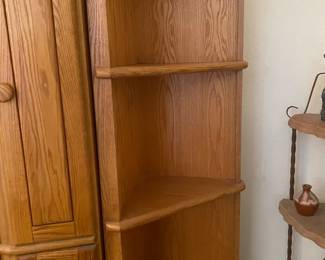 Light Oak Corner Shelving