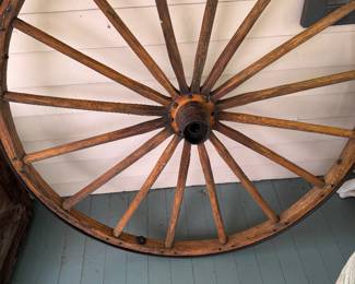 Antique wagon wheel