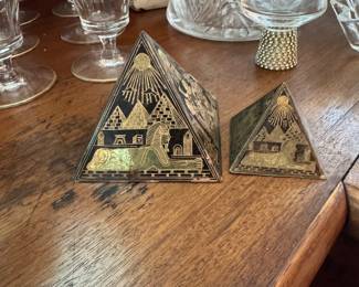Brass pyramids
