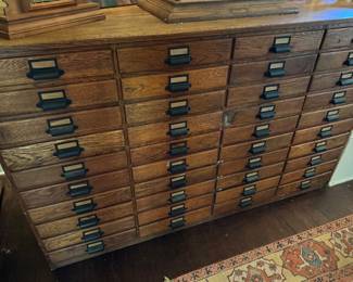 vintage oak filing cabinet