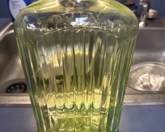 Uranium glass??? refrigerator bottle