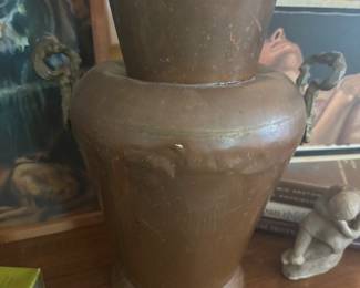 large antique copper vase