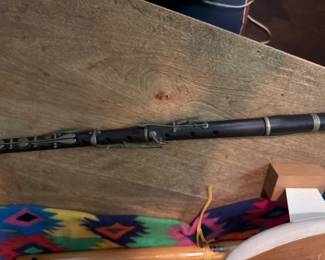 antique wooden flute