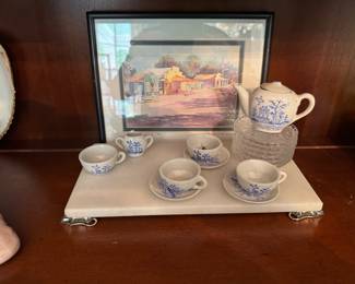 antique child’s tea service