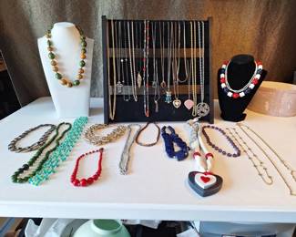 Large Fashion Necklace Collection with Beaded, Chain Pendant Styles