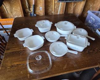 Corning Ware Blue Cornflower Cookware Collection with Glass Lids