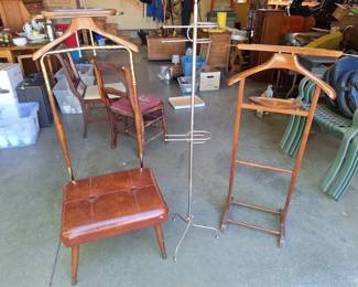 Valet Stand Collection with Gentlemans Chair Coat Rack