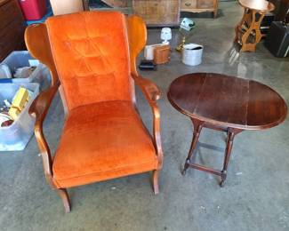Wingback Armchair DropLeaf Side Table