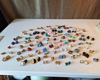 Large Collection of Vintage ClipOn ScrewBack Earrings