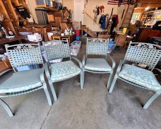 Homecrest Patio Dining Armchairs Set of 4 with Cushions