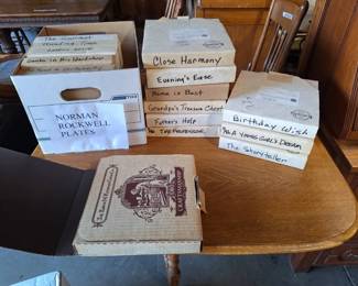 Norman Rockwell Collector Plate Collection with Original Boxes COAs