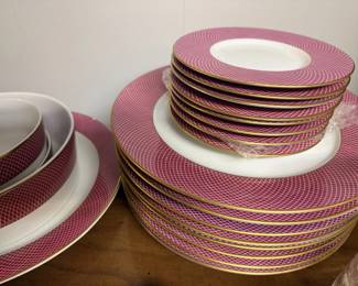 Sunset pattern vintage dishes