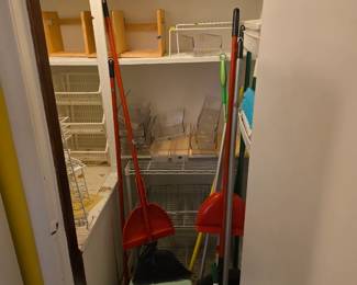Cleaning supplies & bins