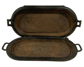 5603 - 2 Vintage Cast Iron Griddles - 20 x 9, 21.5 x 10