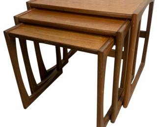 6243 - G Plan Teak Mid-Century Nesting Tables (Description): 19 x 21 x 17