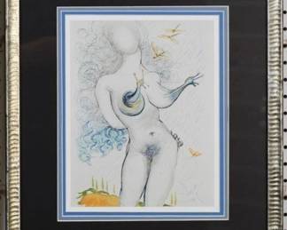 9059 - Snail Breast Giclee by Salvador Dali (Description): 16.5 X 19