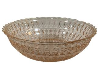 6676 - Jeanette Pink Depression Bowl (Description): 8.5" Round