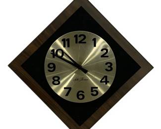 6117 - Mid-Century Seth Thomas Wall Clock - 11.75 x 11.75 (Description): Used as is electric/electronic/mechanical  item. No guarantee all components, untested.