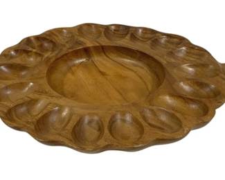 4338 - Wood Deviled Egg Tray - 13 x 17.5