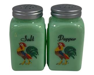 6360 - Jadeite Salt & Pepper Shakers - 4" Tall