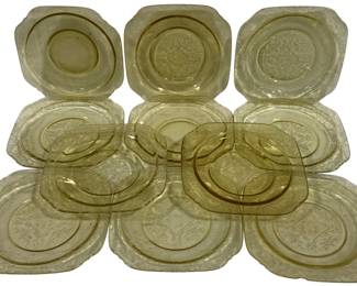5560 - 11 Federal Amber Madrid Plates - 6 x 6