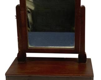 6666 - Shaving Mirror w/ Drawer - 14 x 7 x 18 (Description): As Is/Missing Pin on Side