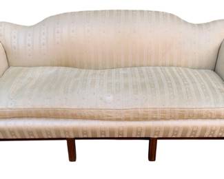 4983 - Vintage 8 Leg Chippendale Sofa - 33 x 76 x 31 (Description): picks to upholstery, Needs Cleaning.