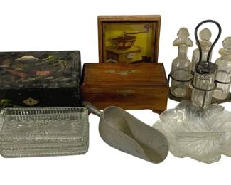 6663 - Lot of Assorted Items - Trinket Boxes, Glass Items (Description): & More